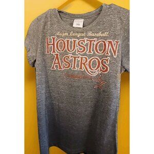 MLB Genuine Merchandise Campus Lifestyle Houston Astros Gray Shirt Large Cr50